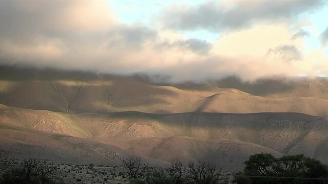 Mountains at Sunset near the Community of Rodero in Jujuy Province, Argentina. 