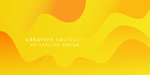 creative abstract orange idea modern art banner yellow template background design graphic illustration vector