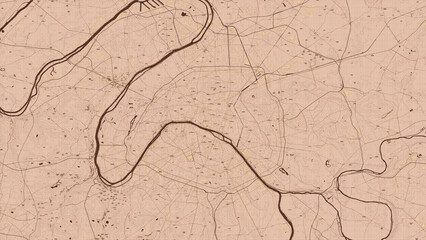 Paris city map. Vintage. Old style. Detailed. 13 k x 7,5 k px. 144 ppi