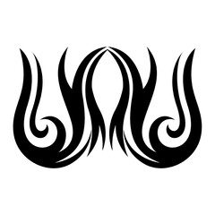 Obraz premium tribal tattoo vector, icon, symbol, logo, clipart, isolated. vector illustration. vector illustration isolated on white background.