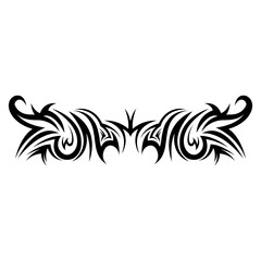 tribal tattoo vector, icon, symbol, logo, clipart, isolated. vector illustration. vector illustration isolated on white background.