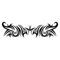 tribal tattoo vector, icon, symbol, logo, clipart, isolated. vector illustration. vector illustration isolated on white background.