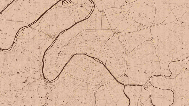 Paris city map. Vintage. Old style. Detailed. 13 k x 7,5 k px. 144 ppi