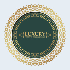 Luxury gold border pattern background