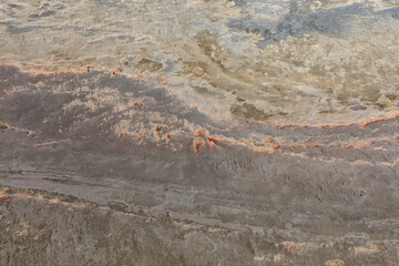 Kati Thanda Lake Eyre, South Australia, Australia. Aerial photography showing textures and patterns formed during the wet season.
