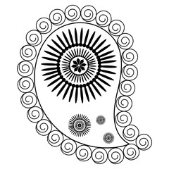 paisly vector, icon, symbol, logo, clipart, isolated. vector illustration. vector illustration isolated on white background.