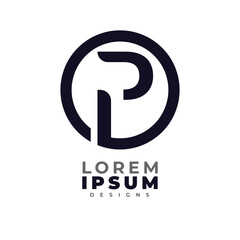 Minimalist Abstract Initial letter P logo. This logo incorporate with abstract letter in the creative way.It will be suitable for which company or brand name start those initial.