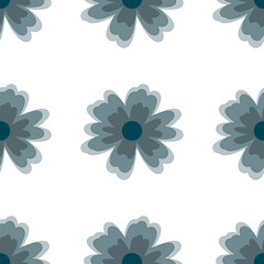 teal green gray flowers seamless fabric ceramic paper pattern
