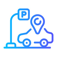 parking gradient icon