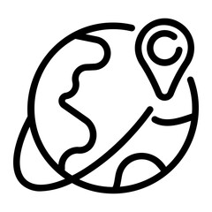 worldwide line icon
