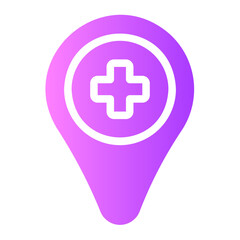 hospital gradient icon