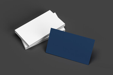 Realistic business branding card mockup template with shadow. 3d Rendering