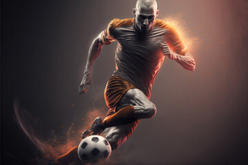 Fototapeta na wymiar The Beautiful Game: An Illustrative Tribute to Soccer (AI Generated)