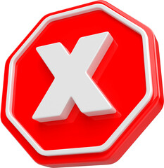 X symbol 3D icon