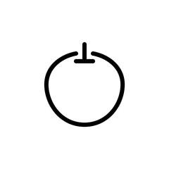 apple icon. outline icon