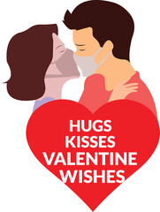 Hugs Kisses Happy Valentine's Day