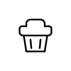 cup cake icon. outline icon