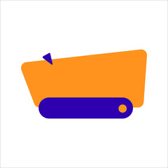 Blue and Orange Label Header