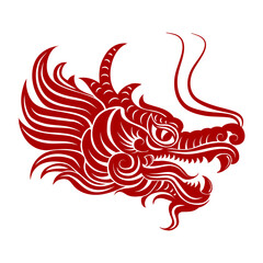 Traditional red Chinese Dragon