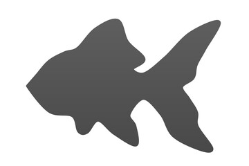 Clip art design of goldfish silhouette