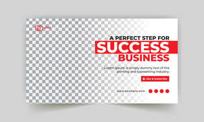 Corporate YouTube video thumbnail and web banner template