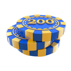 3D Casino Chips 