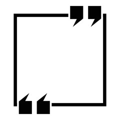 Quotes box design template isolated