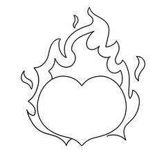 Valentine’s heart Outline 