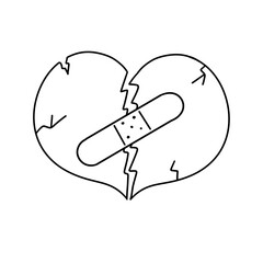 Valentine’s heart Outline 