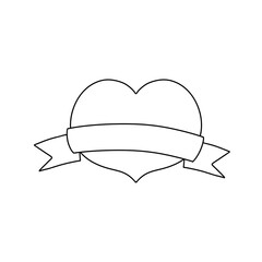 Valentine’s heart Outline 