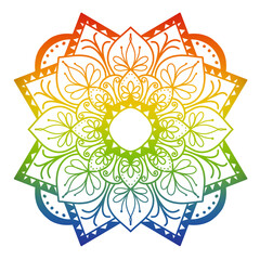 Rainbow mandala art