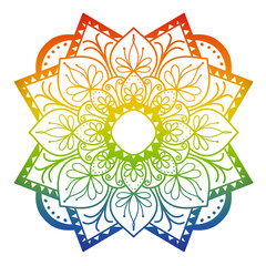 Rainbow mandala art