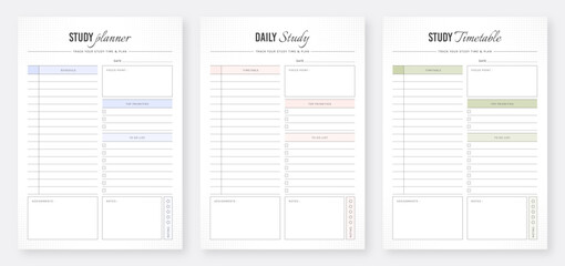 Study Planner Design Template. Education Planner Template Design Set. Academic Planner Template. School Planner Template. Student Planner Template Design. Schedule Planner. Minimal Planner Template.
