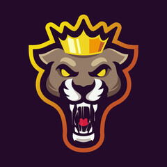 Panther Head Mascot Logo Template