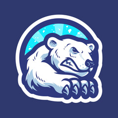 Polar bear character mascot design