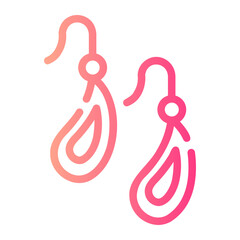 Fototapeta premium earrings gradient icon