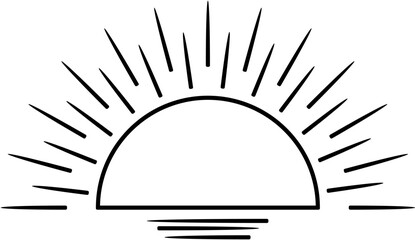 Vintage Boho Sunburst Vector