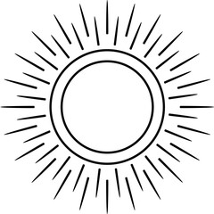 Vintage Boho Sunburst Vector