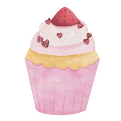 Watercolor Cupcake