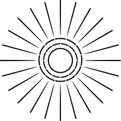 Vintage Boho Sunburst Vector