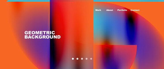 Minimal geometric abstract background. Circle and line design. Trendy techno business template for wallpaper, banner, background or landing