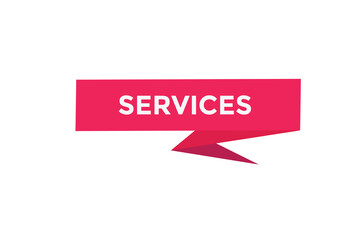 Services button web banner templates. Vector Illustration
