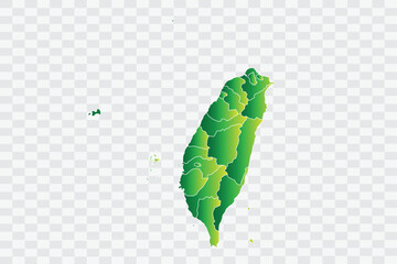 Taiwan Map yellowish green Color Background quality files png