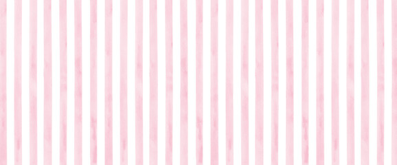 手描き水彩ストライプ　ピンク