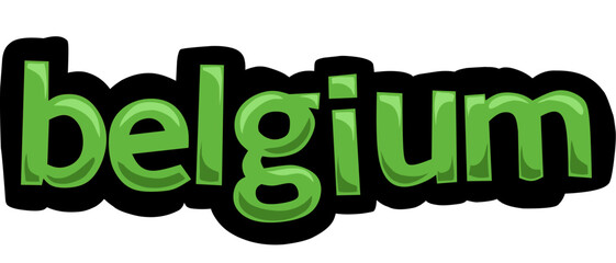 White screen animation video written BELGIUM