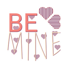 Be mine t-shirt design illustration