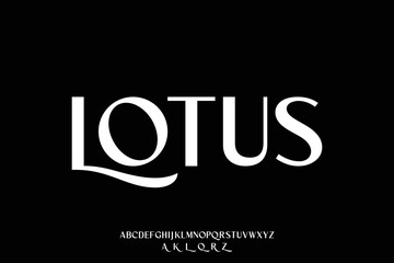 Obraz premium Elegant luxury sans serif display font vector with alternate