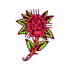vector illustration of a rose flower