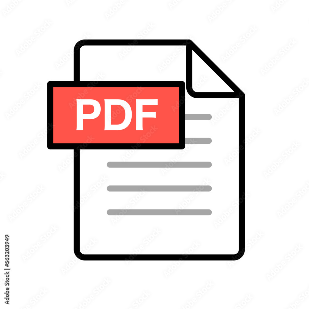 Poster pdf data file icon. digital document. vector.