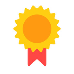 Contest winning badge icon. Vector.